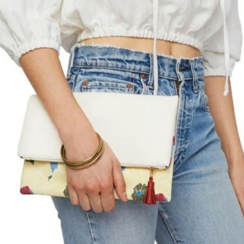 Rachel Pally Reversible Floral Clutch New in Bag - Picture 2 of 7